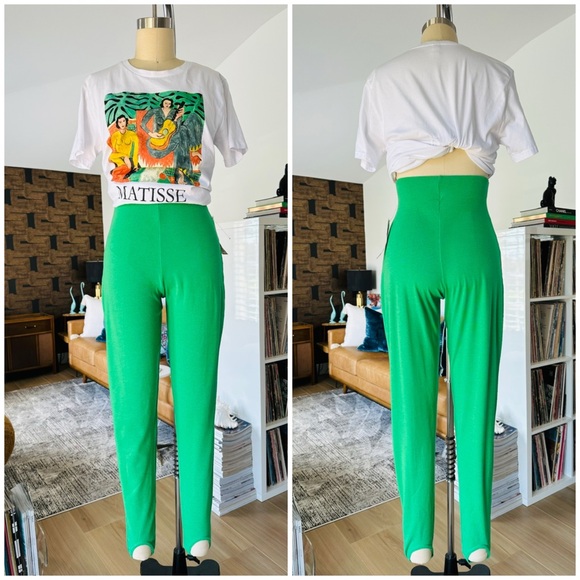 NWT’s Vintage 80’s High Waist Stirrup Leggings - Picture 1 of 13